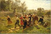 august malmstrom The Game oil painting